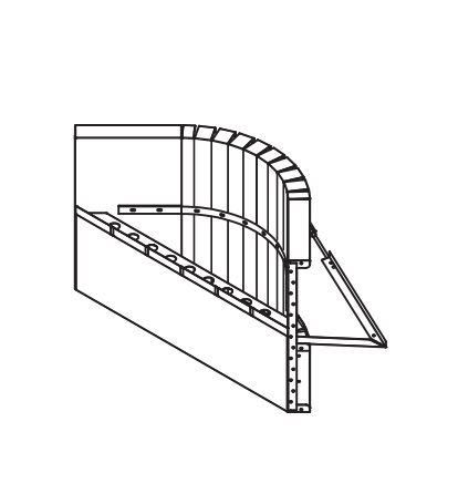 24" Radius Steel Corner Bench 42" Wall (4 x 4)